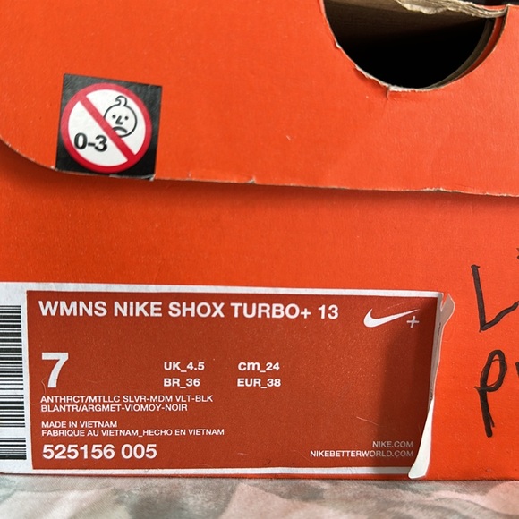 NIKE WMNS SHOX TURBO+ 13 size 7 - Picture 11 of 11